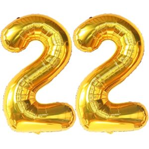 giant, gold 22 balloon number – 40 inch | gold 22 birthday balloons for 22 birthday decorations | 22 balloons for birthday party decorations | 22 balloon number gold | 22 birthday decorations for men