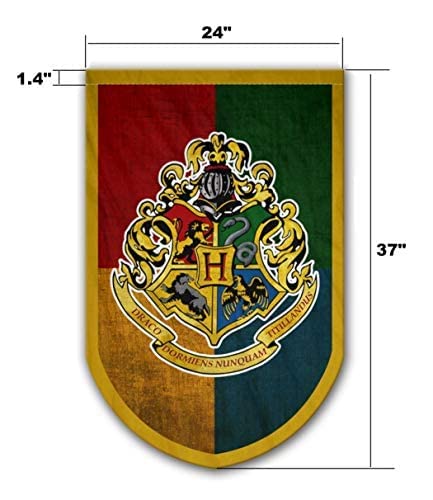 Wizard Style Banner - Home Flag 37x24 in - Printed on Both Sides - Durable Enough for Outside Conditions - Perfect Barware Man Cave Gift - Unique HP Collectible Accessories