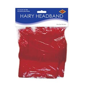 Beistle Hairy Headband, Red (60277-R)