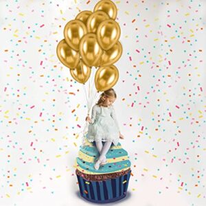 Gold Balloons,3 Different Sizes 77 Pack Metallic Gold Balloons 12 Inch,5 Inch,10 Inch Chrome Gold Balloon Arch for Birthday Valentines Baby Shower Wedding