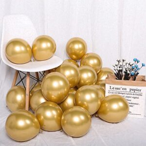 Gold Balloons,3 Different Sizes 77 Pack Metallic Gold Balloons 12 Inch,5 Inch,10 Inch Chrome Gold Balloon Arch for Birthday Valentines Baby Shower Wedding