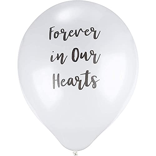 Memorial Balloons, Forever In Our Hearts (12 in., 30 Pack)