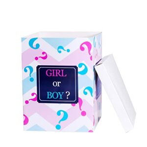 Gender Reveal Balloon Box with 6pcs Latex balloons Funny Idea for Boy Girl Gender Reveal Party Decorations Supplies (Boy or Girl)