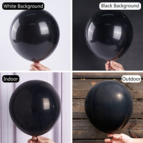 PartyWoo Black Balloons, 140 pcs Black Balloons Different Sizes Pack of 18 Inch 12 Inch 10 Inch 5 Inch for Balloon Garland as Birthday Decorations, Wedding Decorations, Baby Shower Decorations