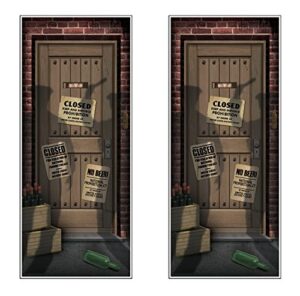 beistle 2 piece plastic speakeasy door covers roaring 20’s wall decorations 1920’s great gatsby theme party supplies, 30″ x 6′