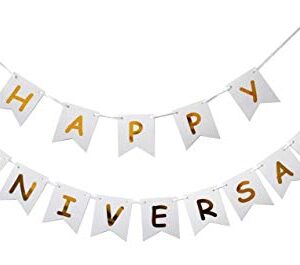 ZoZac Happy Anniversary Banner Anniversary Decorations for wedding Birthday Party