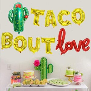 Cindo De Mayo LOVE Fiesta Bridal Shower Party Supplies Cactus Mexican Themed Banner for Anniversary Bachelorette Engagement Wedding Proposal Galentines Valentines Day Decorations 12PCS Kit of Qinsly