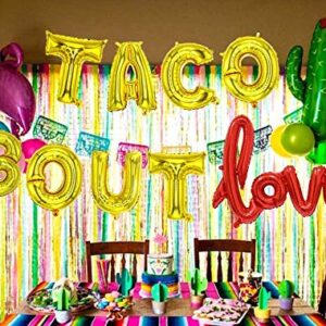 Cindo De Mayo LOVE Fiesta Bridal Shower Party Supplies Cactus Mexican Themed Banner for Anniversary Bachelorette Engagement Wedding Proposal Galentines Valentines Day Decorations 12PCS Kit of Qinsly