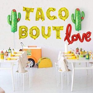 Cindo De Mayo LOVE Fiesta Bridal Shower Party Supplies Cactus Mexican Themed Banner for Anniversary Bachelorette Engagement Wedding Proposal Galentines Valentines Day Decorations 12PCS Kit of Qinsly