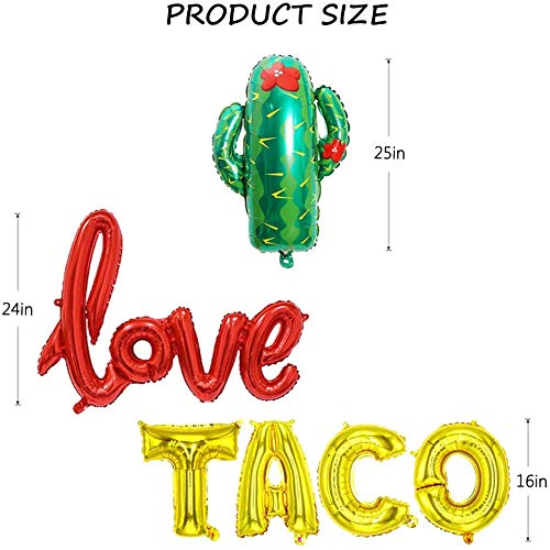 Cindo De Mayo LOVE Fiesta Bridal Shower Party Supplies Cactus Mexican Themed Banner for Anniversary Bachelorette Engagement Wedding Proposal Galentines Valentines Day Decorations 12PCS Kit of Qinsly