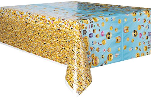 2PK Emoji Plastic Tablecloth, 84 x 54