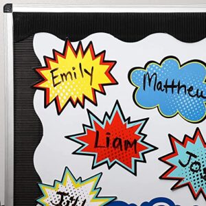 60 Pack Superhero Bulletin Board Decorations for Classroom Decor, Comic Book Bubble Cutouts (5x7 in)