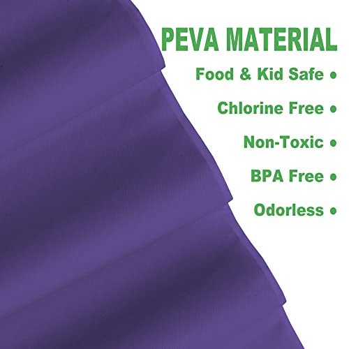 Plastic Purple Tablecloths 3 Pack Violet Disposable Table Covers 54" x 108" Table Cloths PEVA Party Tablecovers for Unicorn Mermaid Gras Parties Birthdays Weddings, Fits 6 to 8 Foot Rectangle Tables