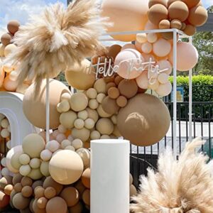 18Inch Boho Brown Neutral Nude Tan Teddy Bear Balloons Balloon Garland Kit, Jungle Safari Boho Teddy Bear Birthday Baby Shower Wedding Theme Party Decorations Supplies for Boy Girl