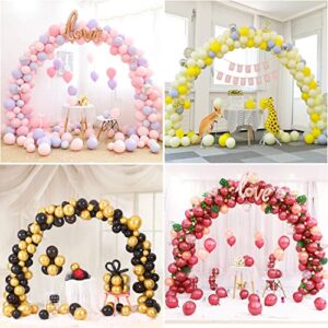 Balloon Arch Kit, Adjustable Balloon Arch Holder Stand with Base, Including Water Fillable Bags, Balloons Clips, Pump and Knotters, Party Decoration Frame for Wedding Baby Shower Birthday Christmas