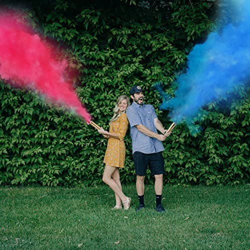 Gender reveal powder cannon,smoke bombs for gender reveal party 100% Biodegradable Tissue Safe Powder Smoke