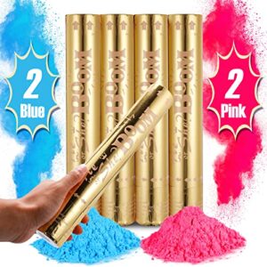 gender reveal powder cannon,smoke bombs for gender reveal party 100% biodegradable tissue safe powder smoke