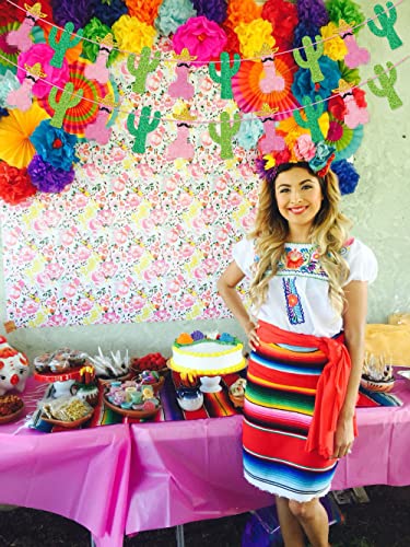 Pink Final Fiesta Banner Garland Cactus Banner for Mexican Fiesta Bachelorette Party Decorations