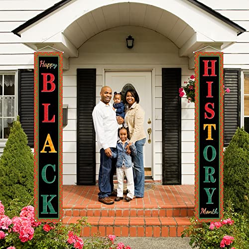 Black History Month Decoration Outdoor Happy Black History Month Banner African American Juneteenth Decoration and Supplies for Home Party