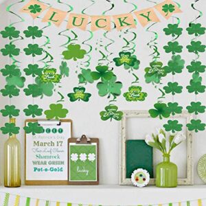 DmHirmg St Patricks Day Decorations,St Patricks Day Garland,St Patricks Day Hanging Decorations Lucky Irish Green St Patrick Party Home Party St Patricks Day Banner Big Pack