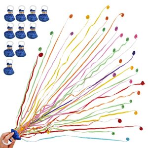 beishida 10pack streamers popper hand throw streamers no mess confetti magic paper cracker for st.patrick’s easter celebration birthday propose engagement wedding graduation party favors (multi color)