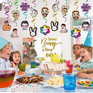 30Pcs Bunny Rapper Party Swirl Decoration Hanging Spiral Decor Whirl Streamers Toy Ceiling Decorations Birthday Party Ceiling Streamers Spiral Room Decoration Party Favors