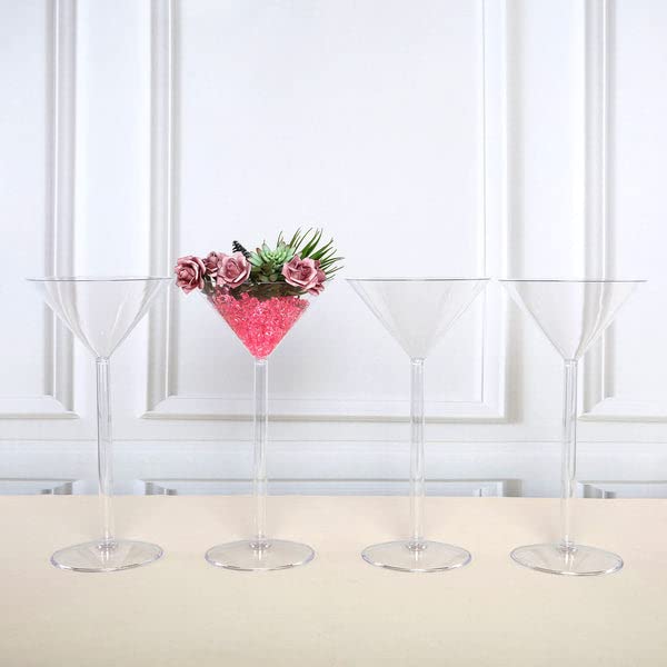 Efavormart 4 Sets of Wholesale Plastic Sturdy Centerpiece XL Martini Cup Stand Tabletop Decor Wedding Party Event Decoration