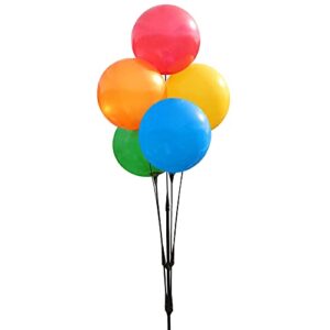 balloon bobber – weatherproof reusable paneled balloon cluster pole kit – helium free plastic outdoor balloons