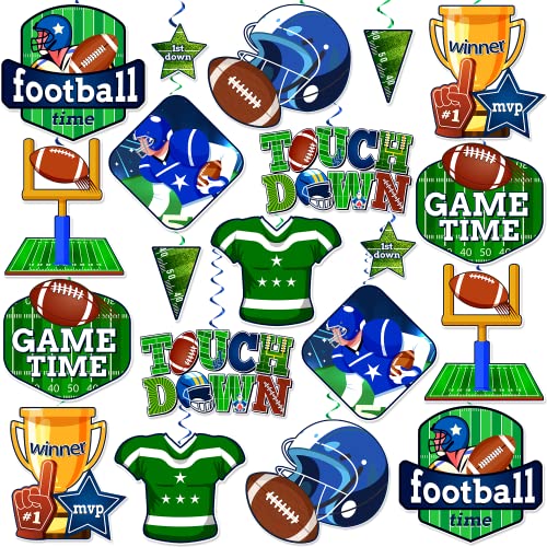 36 Pcs Super Football Decorations 2023 Hanging Swirls, Super Football Party Supplies 2023 Hanging Decorations, Football Party Decorations Super Football Decorations, Touchdown Party Sports Theme Decorations