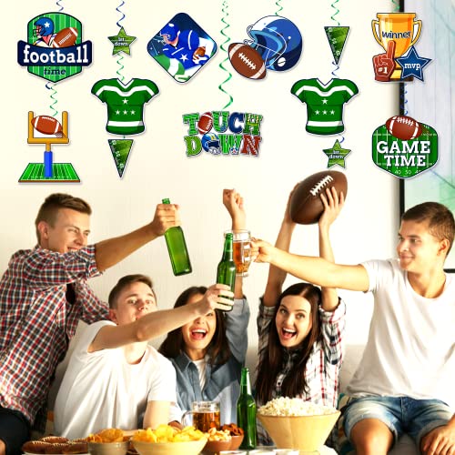 36 Pcs Super Football Decorations 2023 Hanging Swirls, Super Football Party Supplies 2023 Hanging Decorations, Football Party Decorations Super Football Decorations, Touchdown Party Sports Theme Decorations