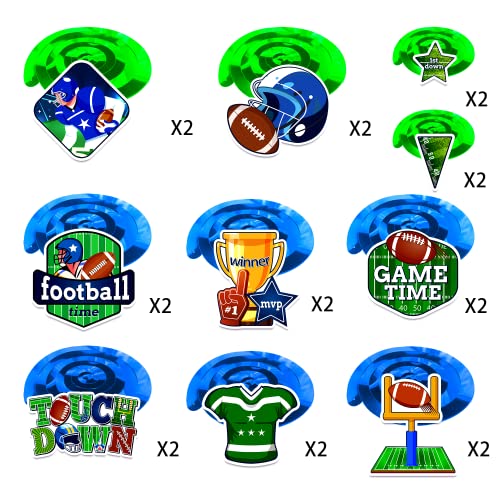 36 Pcs Super Football Decorations 2023 Hanging Swirls, Super Football Party Supplies 2023 Hanging Decorations, Football Party Decorations Super Football Decorations, Touchdown Party Sports Theme Decorations