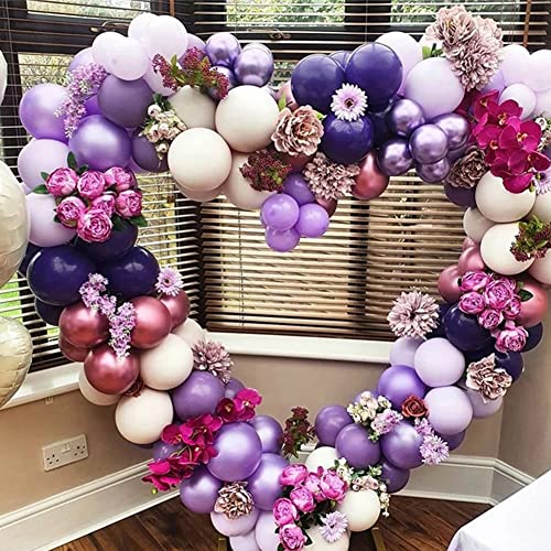 Balloon Column Arch with Base, Heart Shaped Balloon Arch Stand Frame Display Kit for Wedding Birthday Party Background Decor Supplies