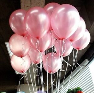 lokman 12 inch metallic pink balloons, holiday party balloons for birthday, baby shower, wedding, halloween, christmas, new year party decoration,100 piece (pink)