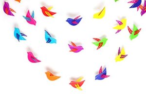 seyal® rainbow 3 d birds garland paper garland