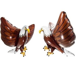 2pcs giant inflatable eagle animal party decoration balloon 33 inch realistic american bald eagle blowup balloon eagle