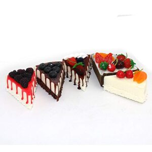 Nice purchase Fake Slice Cake Fake Food Bakery Shop Cake Display Model Party Decoration 4 inch Slice Faux Replica Cake