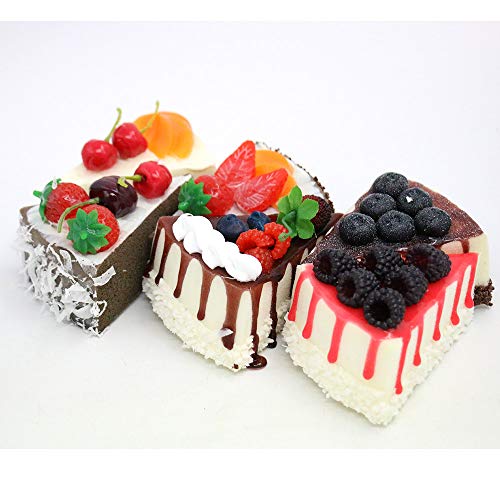 Nice purchase Fake Slice Cake Fake Food Bakery Shop Cake Display Model Party Decoration 4 inch Slice Faux Replica Cake