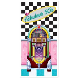 the fabulous 50’s door cover party accessory (1 count) (1/pkg)