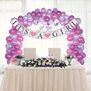 IT is A Girl Banner Sign Bunting Christening Baby Shower Garland Decoration Birthday Party Favors