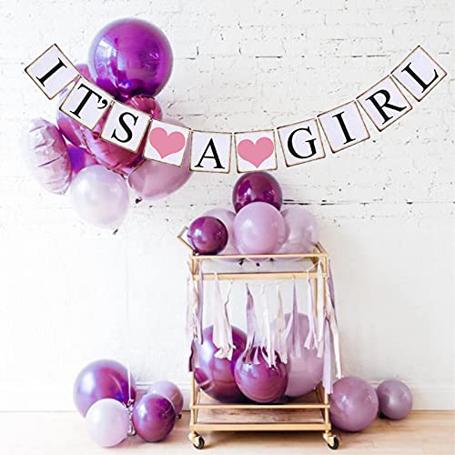 IT is A Girl Banner Sign Bunting Christening Baby Shower Garland Decoration Birthday Party Favors