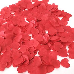 1 inch red tissue paaper heart confetti 4000 pieces biodegradable confetti paper for wedding party balloon or table decor