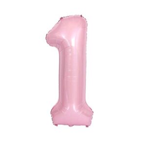 janou number 1 pink balloon 40 inch big helium foil balloons 1st birthday baby shower wedding party decoration