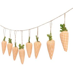 NUOBESTY Easter Carrot Banner Bunny Carrot Garland Fabric Wall Vegegtable Ornament for Party Wall Fireplace Window Decors |62.88inches