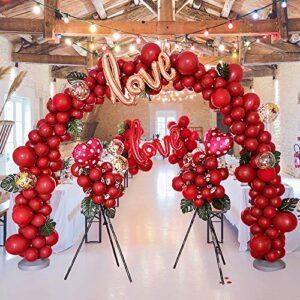 Red Latex Party Balloons, 50 pcs 12 Inch Dark Red Balloons for Wedding, Birthday Party, Valetine's Day, New Year, Christmas Party Decorations