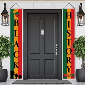 happy black history month porch banner african american decoration front door sign wall hanging party fireplace black red yellow decorations and supplies for home office