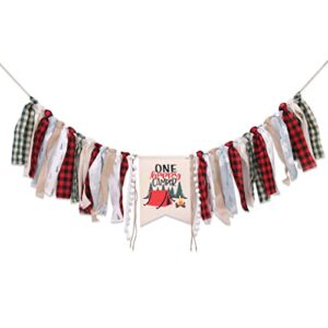 one happy camper banner for 1st birthday – buffalo plaid highchair, camping high chair banner, wild one banner, woodland banner, lumberjack banner, buffalo plaid highchair banner