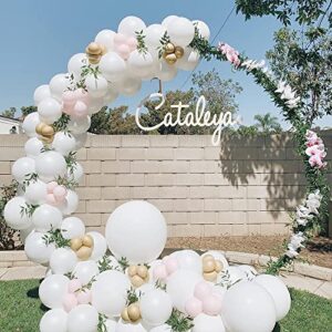 Circle Balloon Arch Frame, Round Backdrop Stand for Wedding Party, Balloon Garland Arch Stand Frame Kit for Wedding Ceremony Birthday Christmas Family Graduation Retirement Party