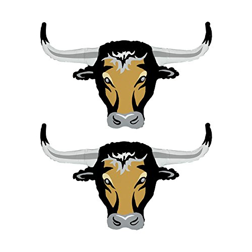 Set of 2 Long Horn Steer Cow 23" Foil Party Balloons