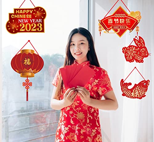 Chinese New Year Decoration 2023 Chinese New Year Decor Year of the Rabbit Lunar New Year Decorations Chinese Couplets Spring Festival Banner