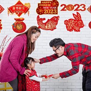 Chinese New Year Decoration 2023 Chinese New Year Decor Year of the Rabbit Lunar New Year Decorations Chinese Couplets Spring Festival Banner